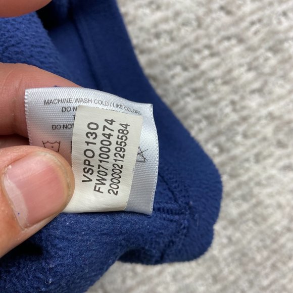 Under ARMOUR UA Fleece Sweater Men Small S Navy Blue Gray 1/4 Zip Pull Over Logo - Picture 7 of 11